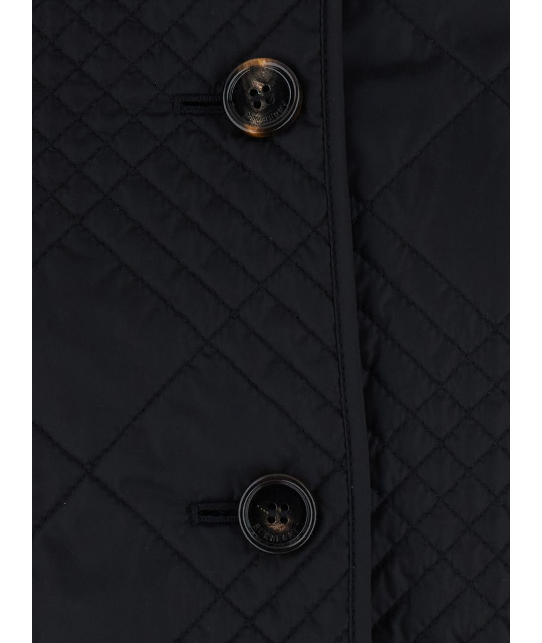 BURBERRY Черная полиамидовая куртка, фото 3