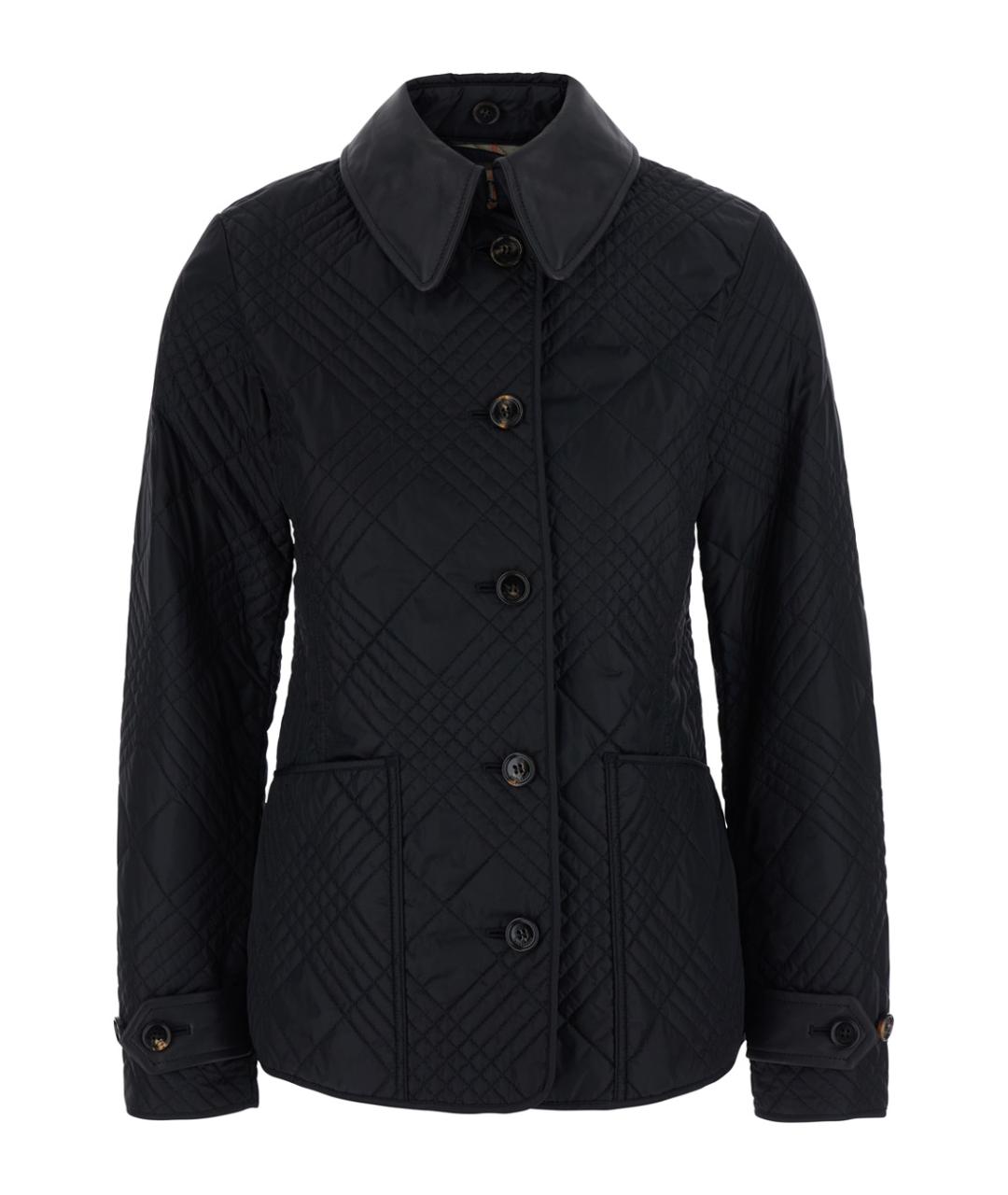 BURBERRY Черная полиамидовая куртка, фото 1