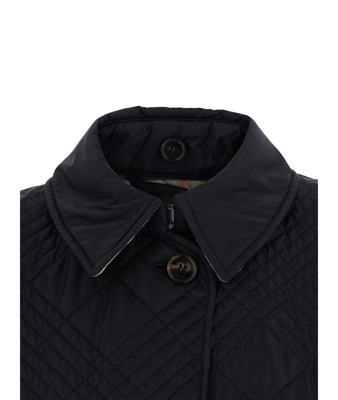 BURBERRY Черная полиамидовая куртка, фото 4