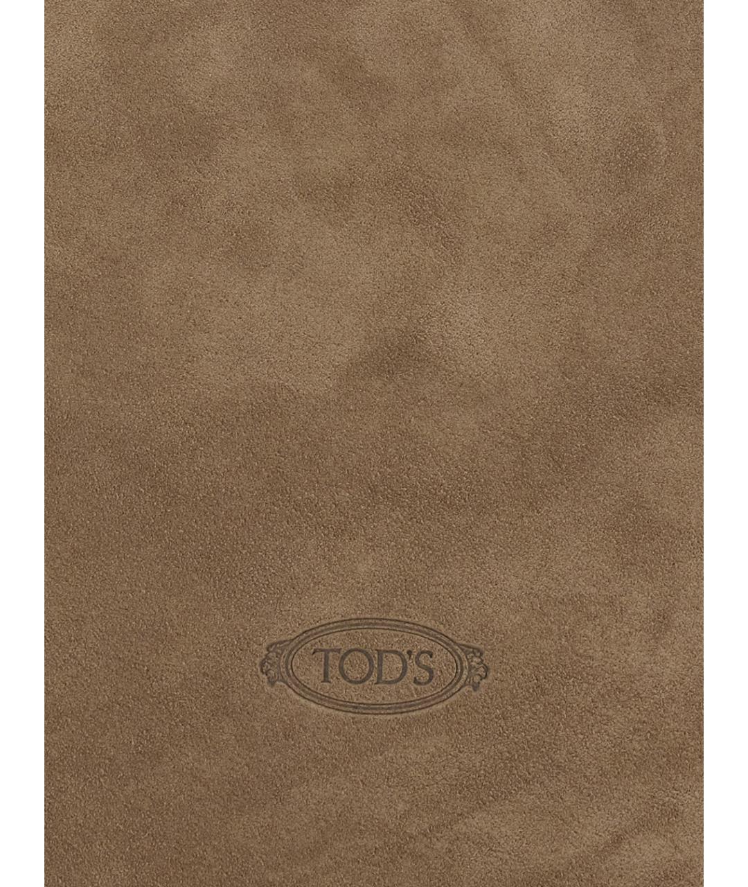 TOD'S Бежевая кожаная сумка через плечо, фото 3