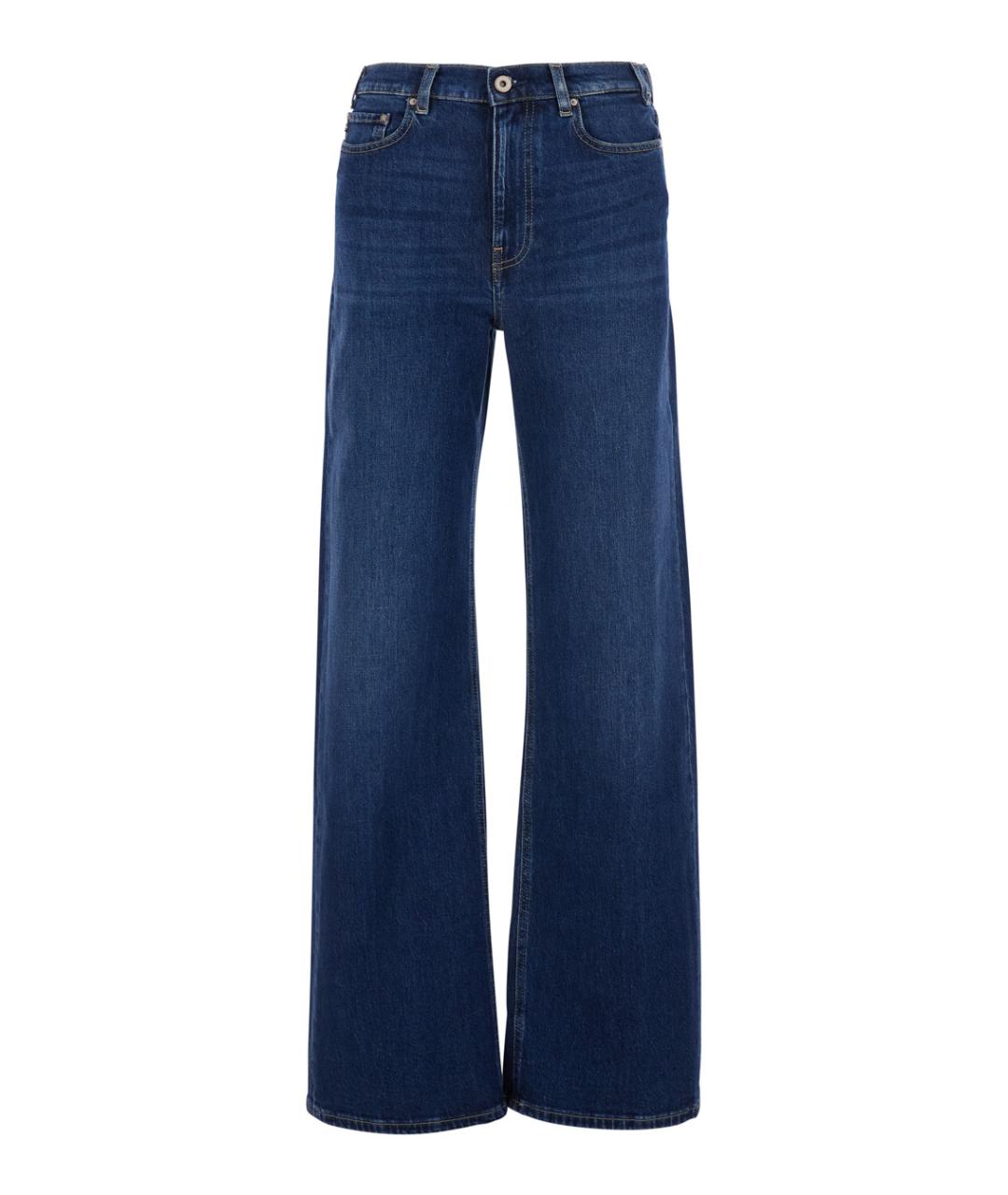 AG JEANS Синие хлопковые прямые джинсы, фото 1