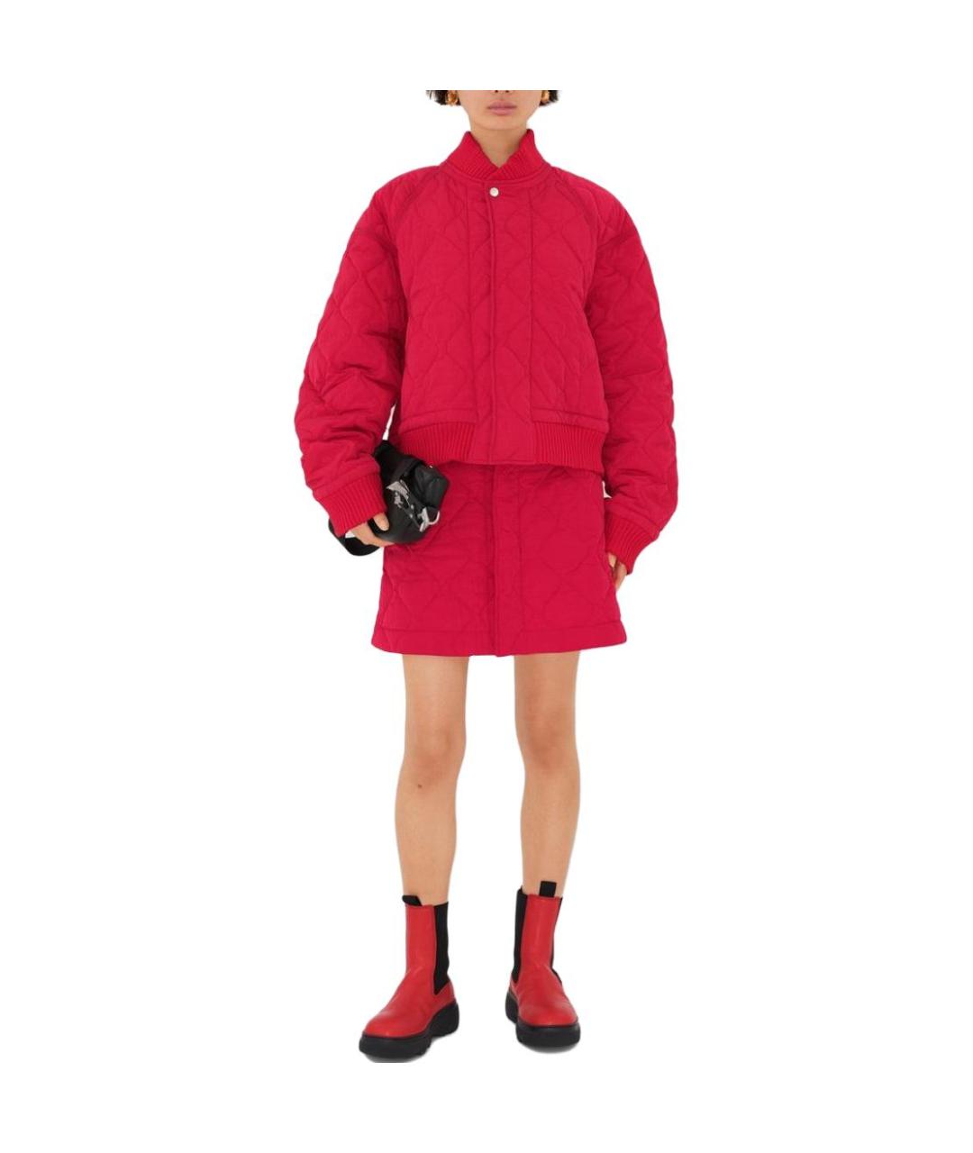 BURBERRY Красный пуховик, фото 3