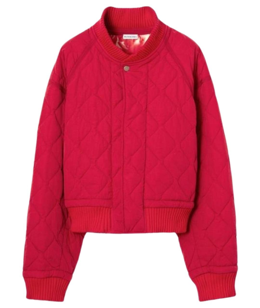 BURBERRY Красный пуховик, фото 1