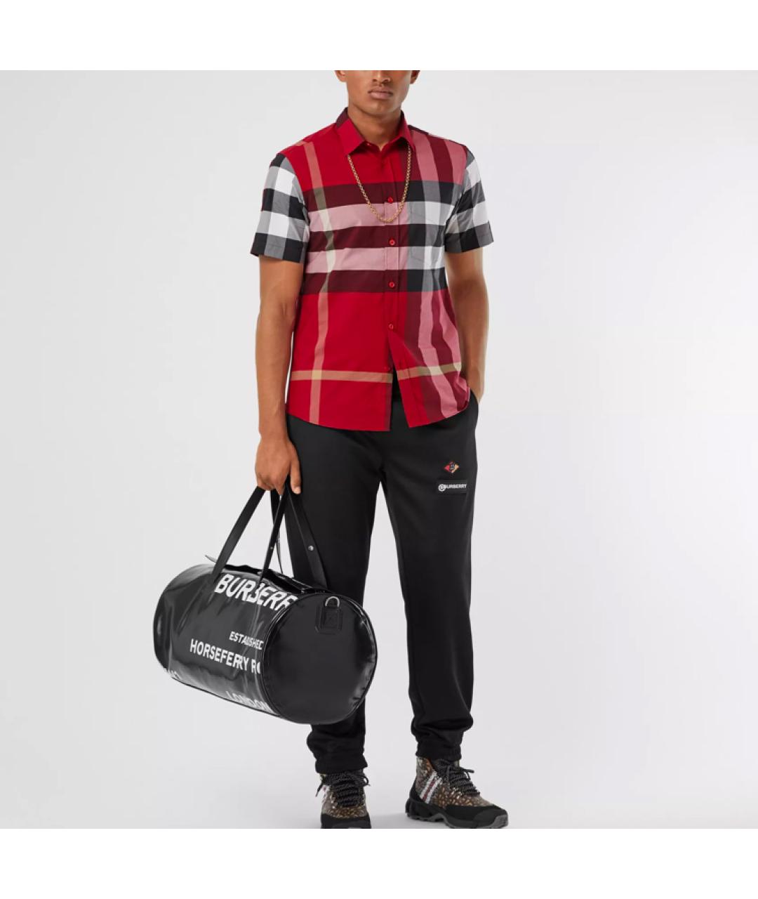 BURBERRY Красная хлопковая кэжуал рубашка, фото 2
