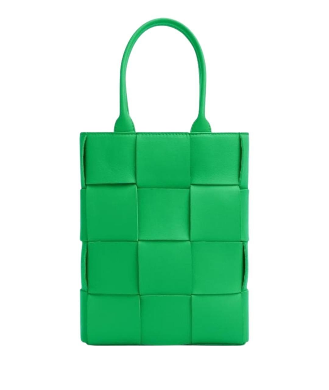 BOTTEGA VENETA Зеленая кожаная сумка через плечо, фото 1