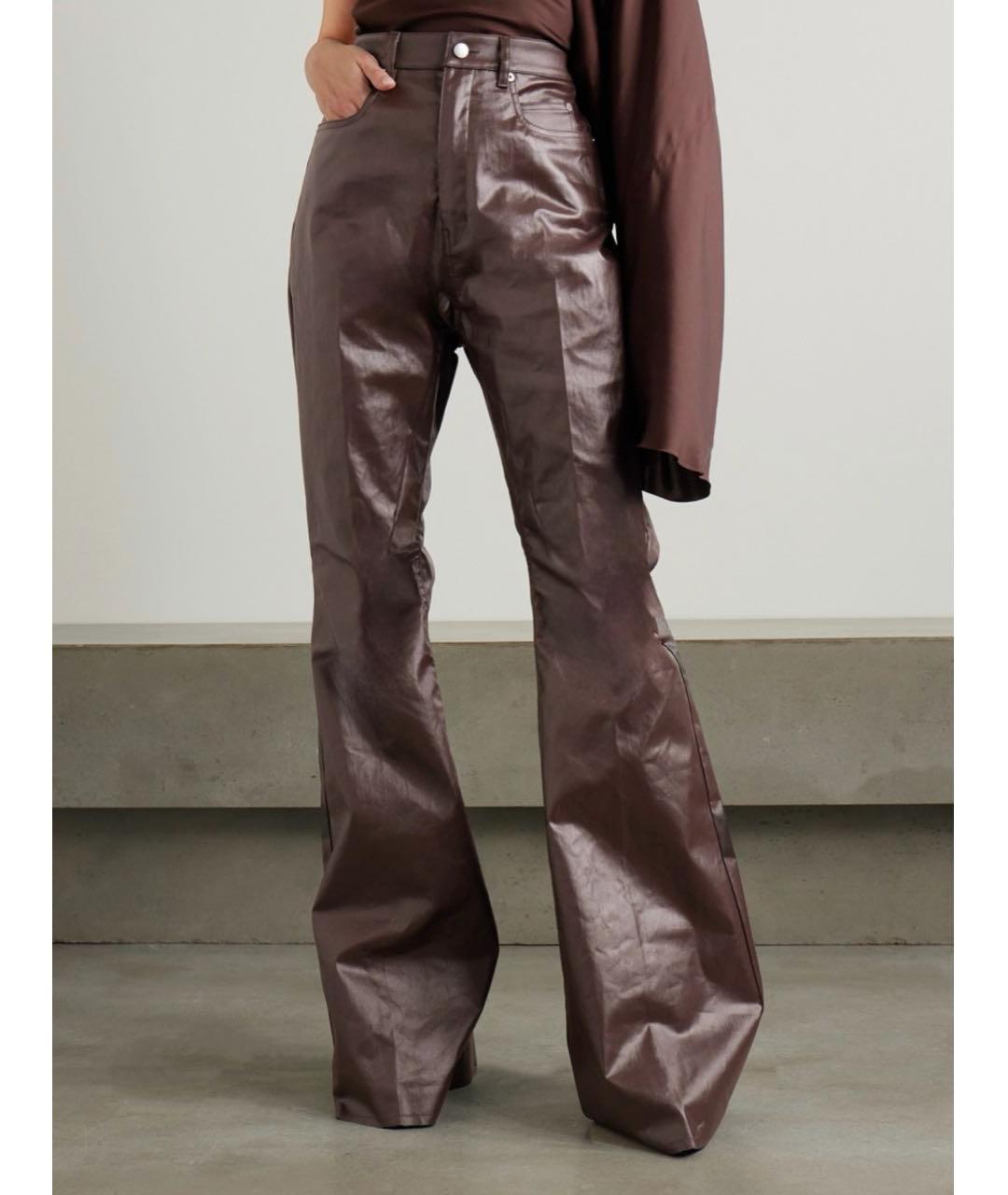 RICK OWENS Коричневые джинсы клеш, фото 3
