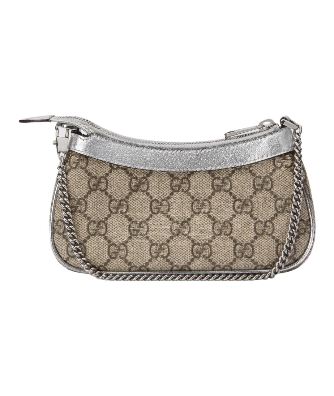 GUCCI Бежевая сумка через плечо из канвы, фото 4