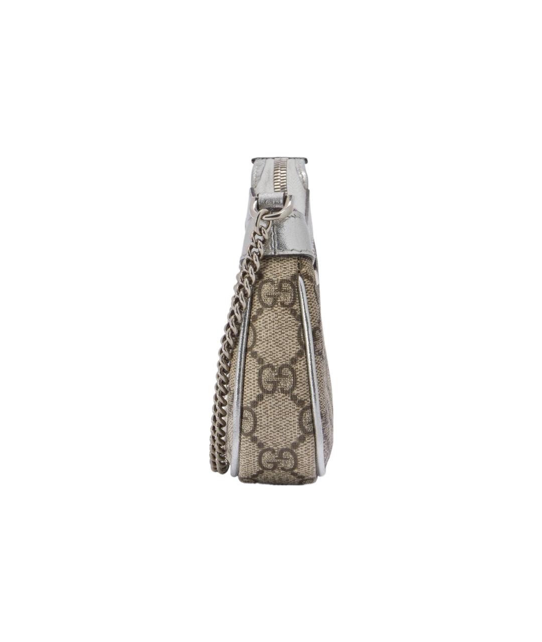 GUCCI Бежевая сумка через плечо из канвы, фото 5