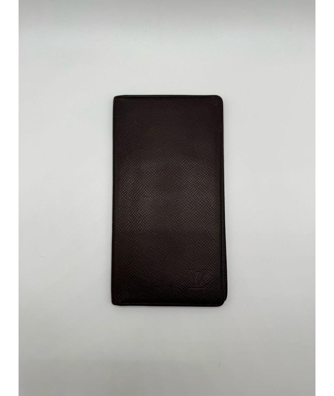 LOUIS VUITTON Бордовый кожаный кошелек, фото 6