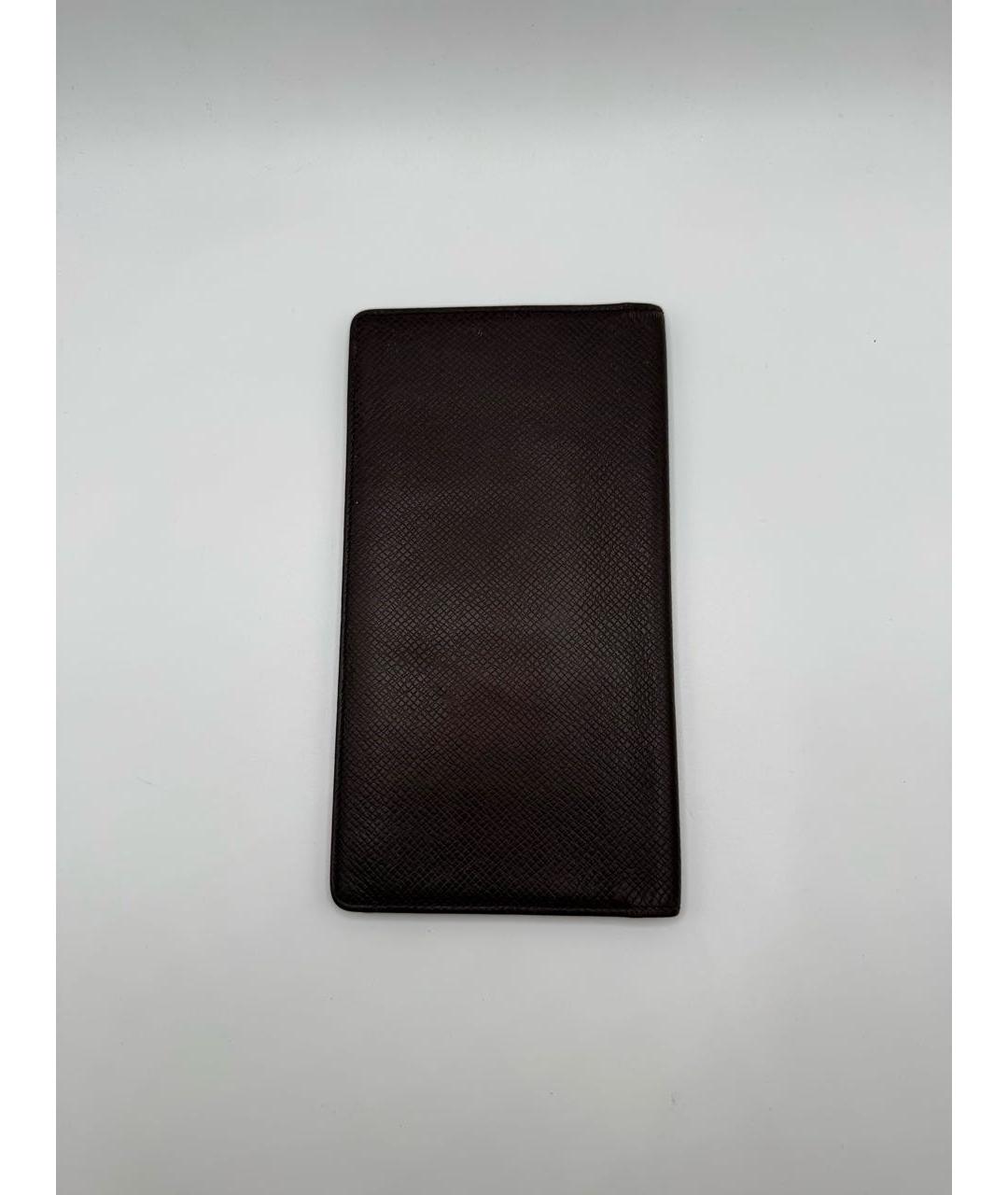 LOUIS VUITTON Бордовый кожаный кошелек, фото 2