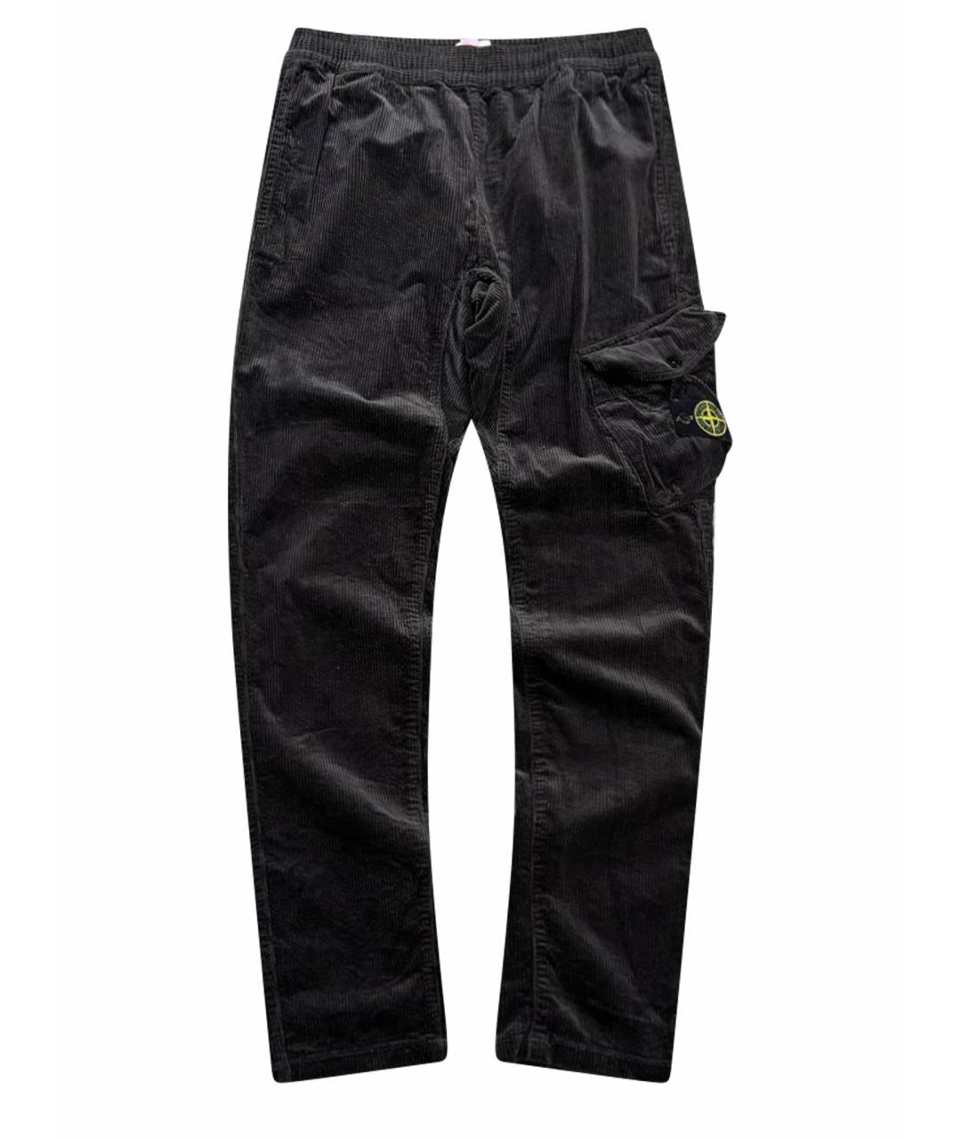 STONE ISLAND Черные хлопковые брюки и шорты, фото 1