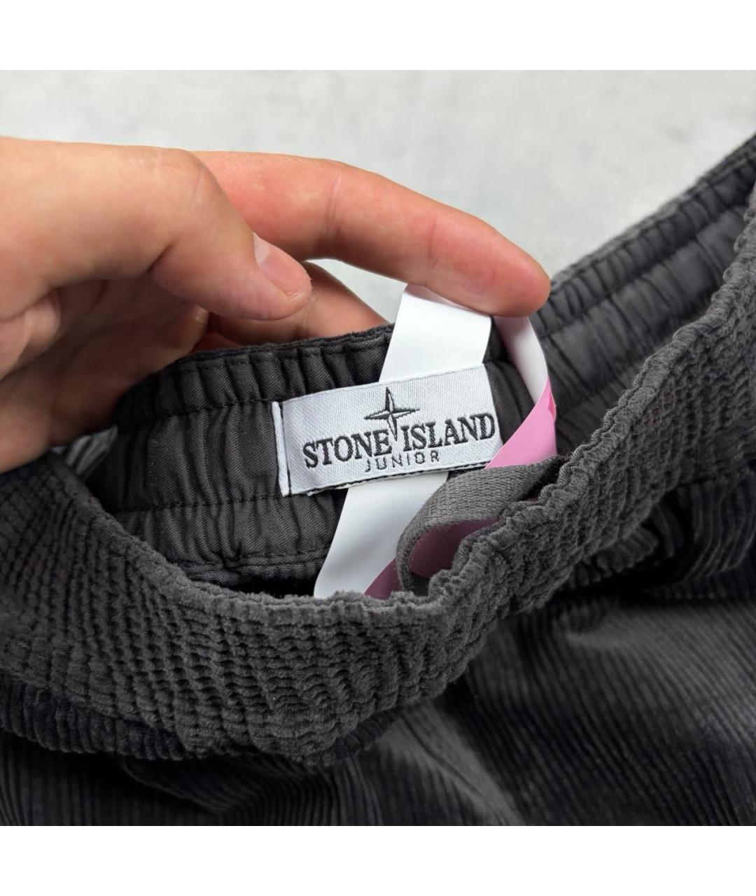 STONE ISLAND Черные хлопковые брюки и шорты, фото 4