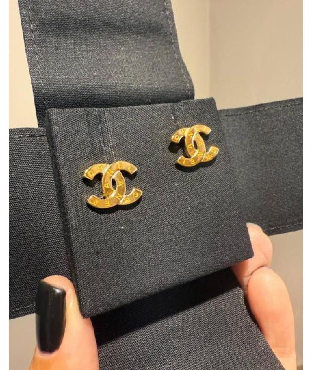 CHANEL Золотые серьги из желтого золота, фото 4