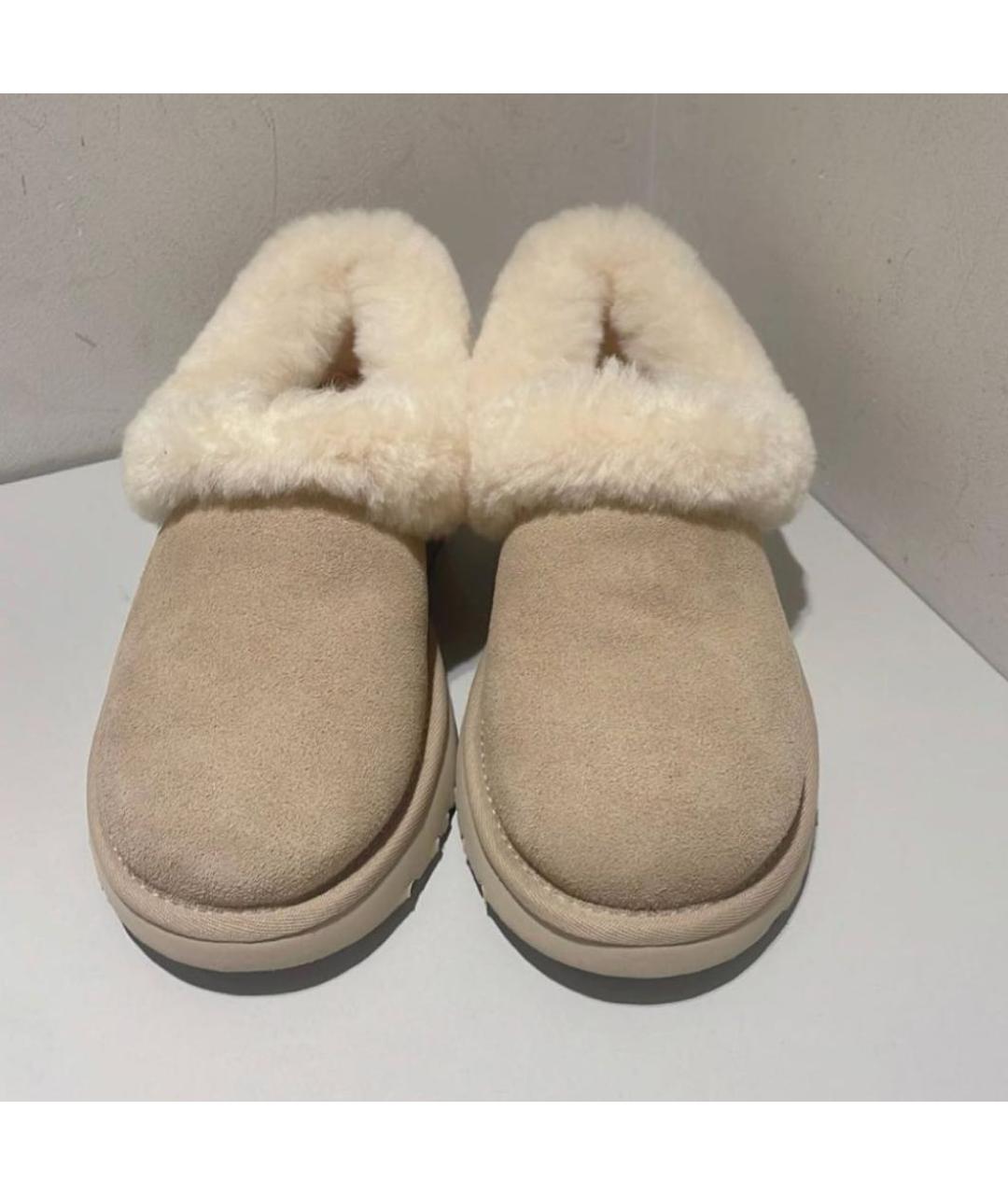 UGG Бежевые замшевые ботинки, фото 6