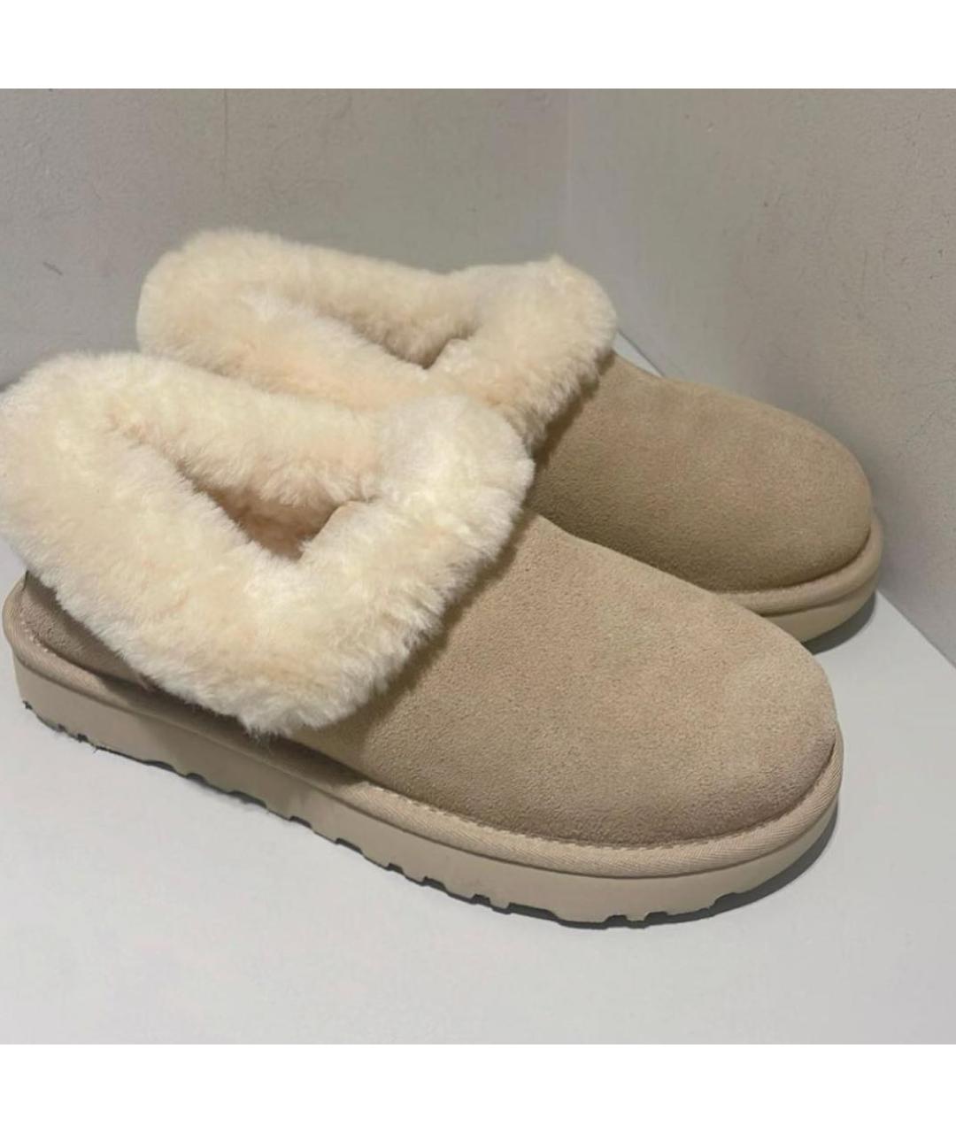 UGG Бежевые замшевые ботинки, фото 5