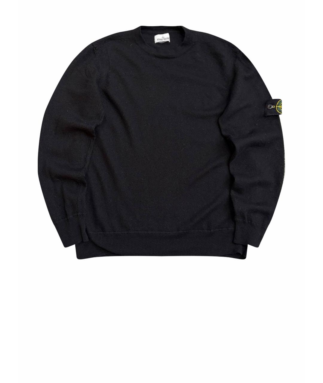 STONE ISLAND Черный шерстяной джемпер / свитер, фото 1