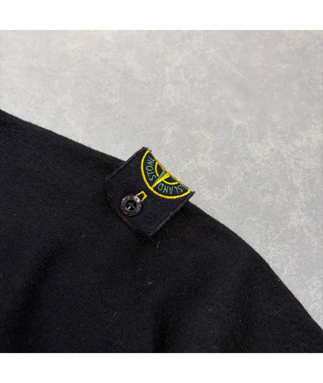 STONE ISLAND Черный шерстяной джемпер / свитер, фото 3
