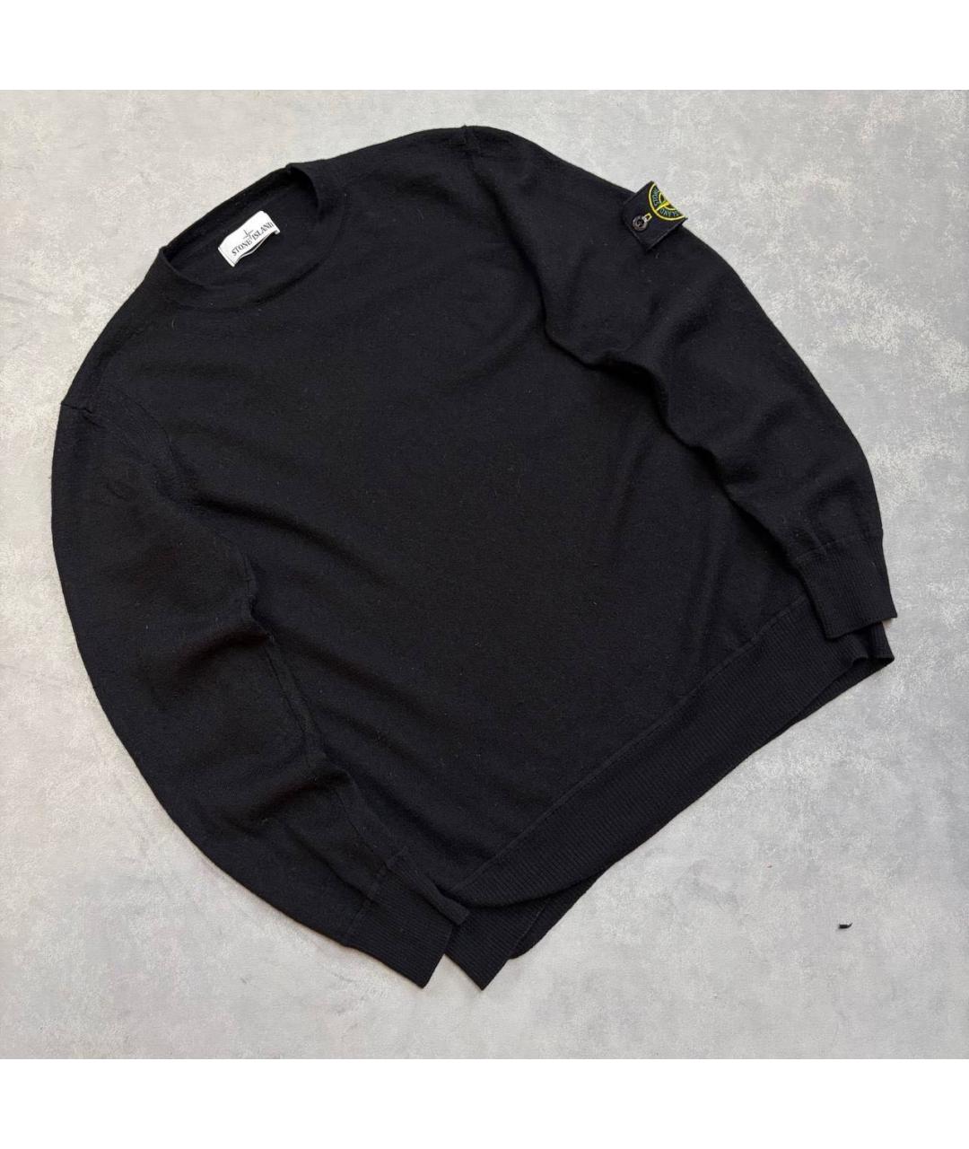 STONE ISLAND Черный шерстяной джемпер / свитер, фото 6