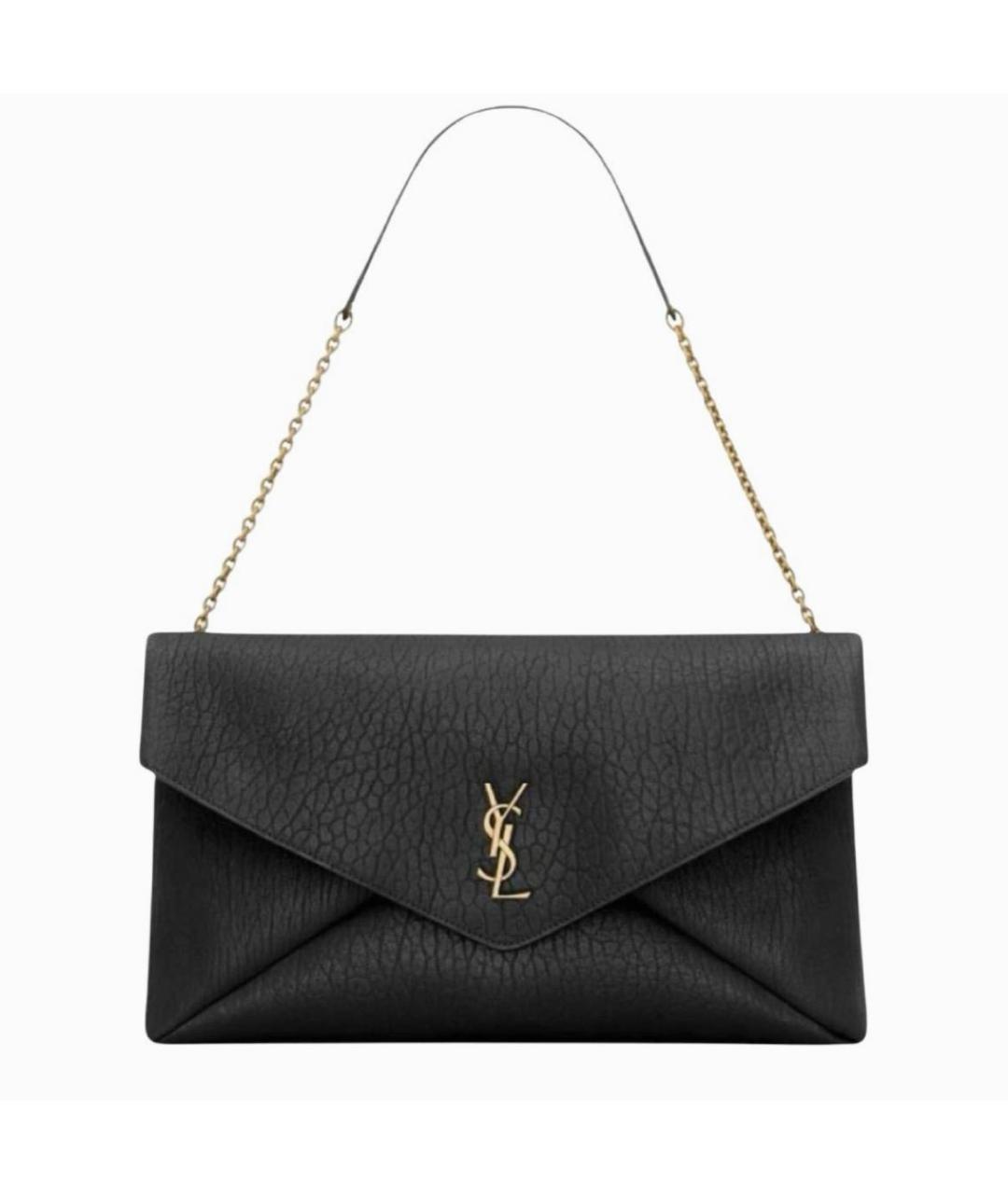 SAINT LAURENT Черная кожаная сумка через плечо, фото 8