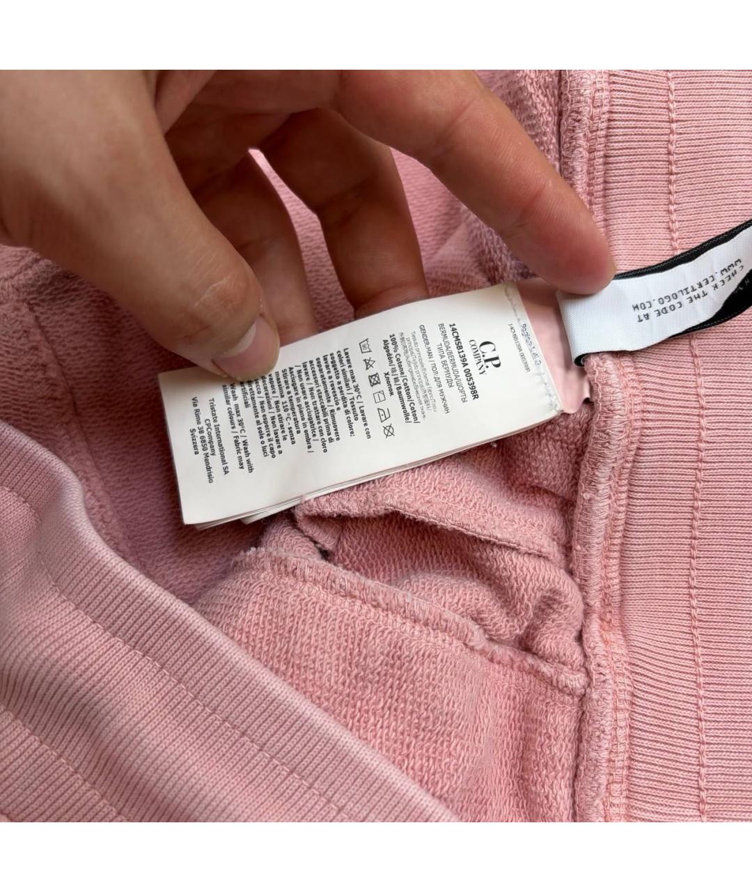 CP COMPANY Розовые хлопковые шорты, фото 5