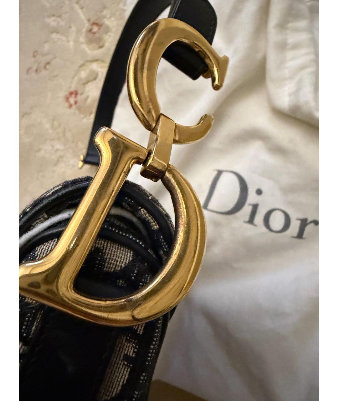 CHRISTIAN DIOR Серая кожаная сумка через плечо, фото 6