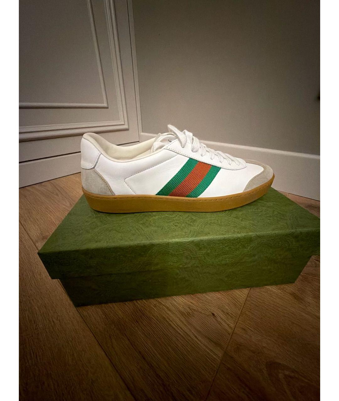 GUCCI Бежевые кеды, фото 5