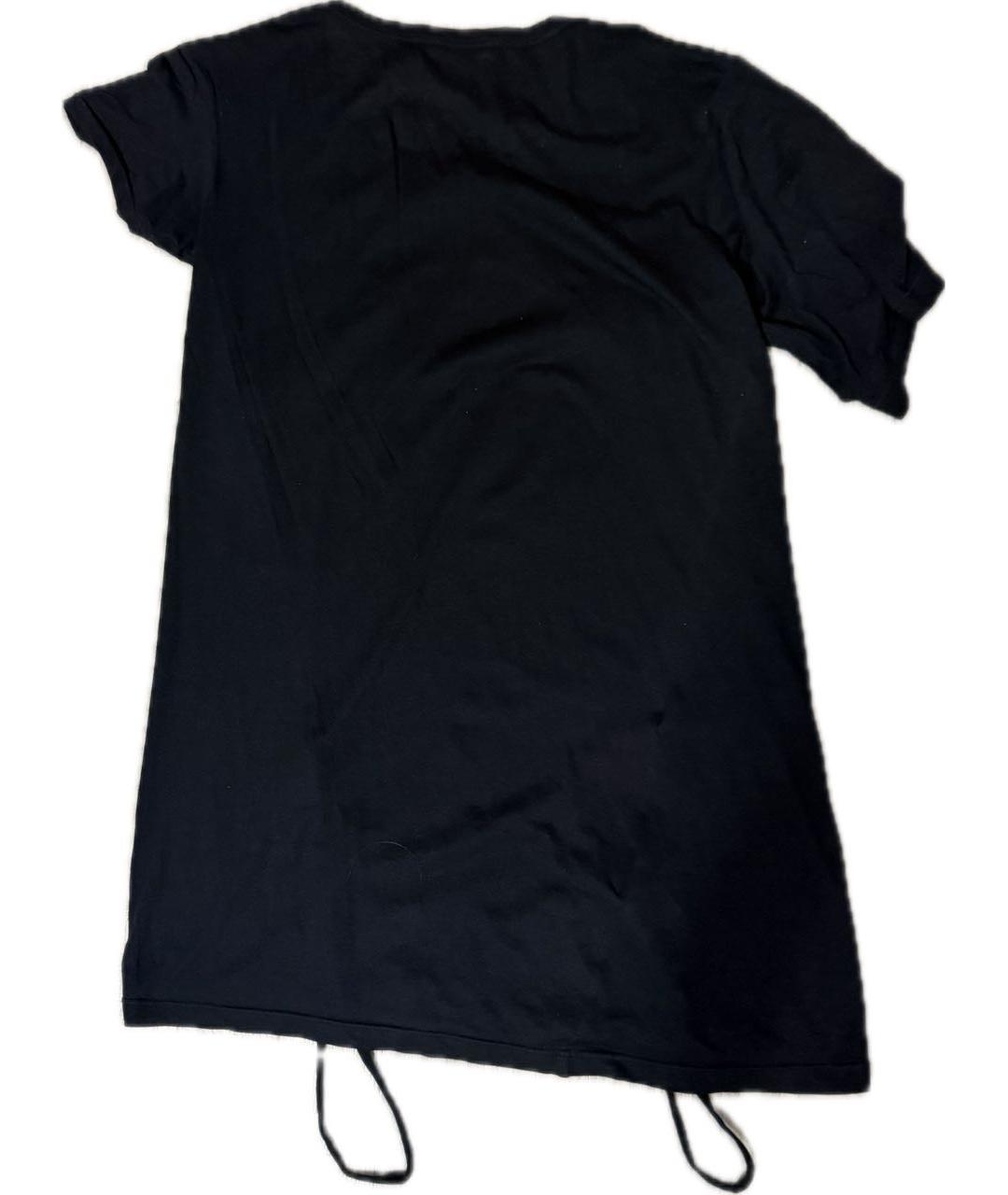 ANN DEMEULEMEESTER Черная хлопковая футболка, фото 3