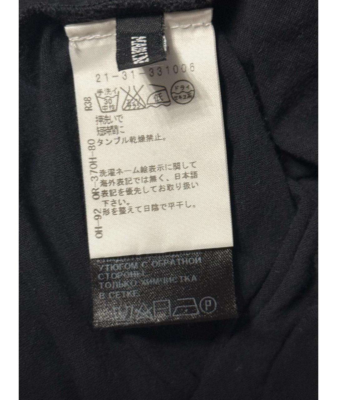 ANN DEMEULEMEESTER Черная хлопковая футболка, фото 6
