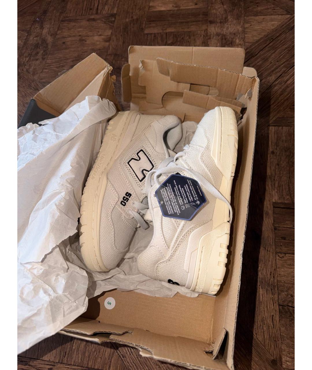 NEW BALANCE Бежевые текстильные кроссовки, фото 6