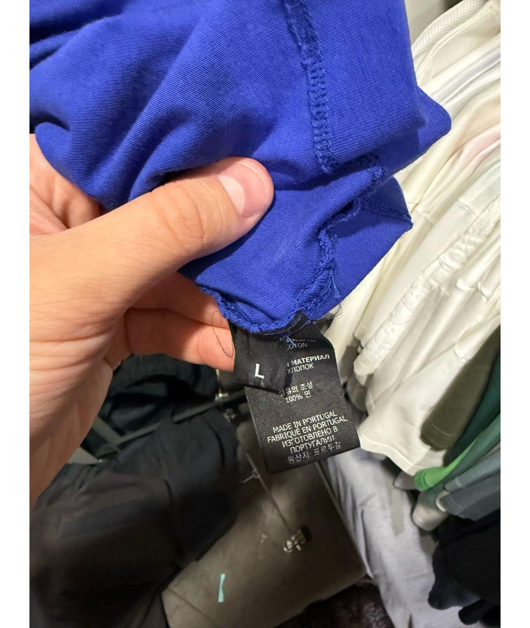 VETEMENTS Синяя хлопковая футболка, фото 4