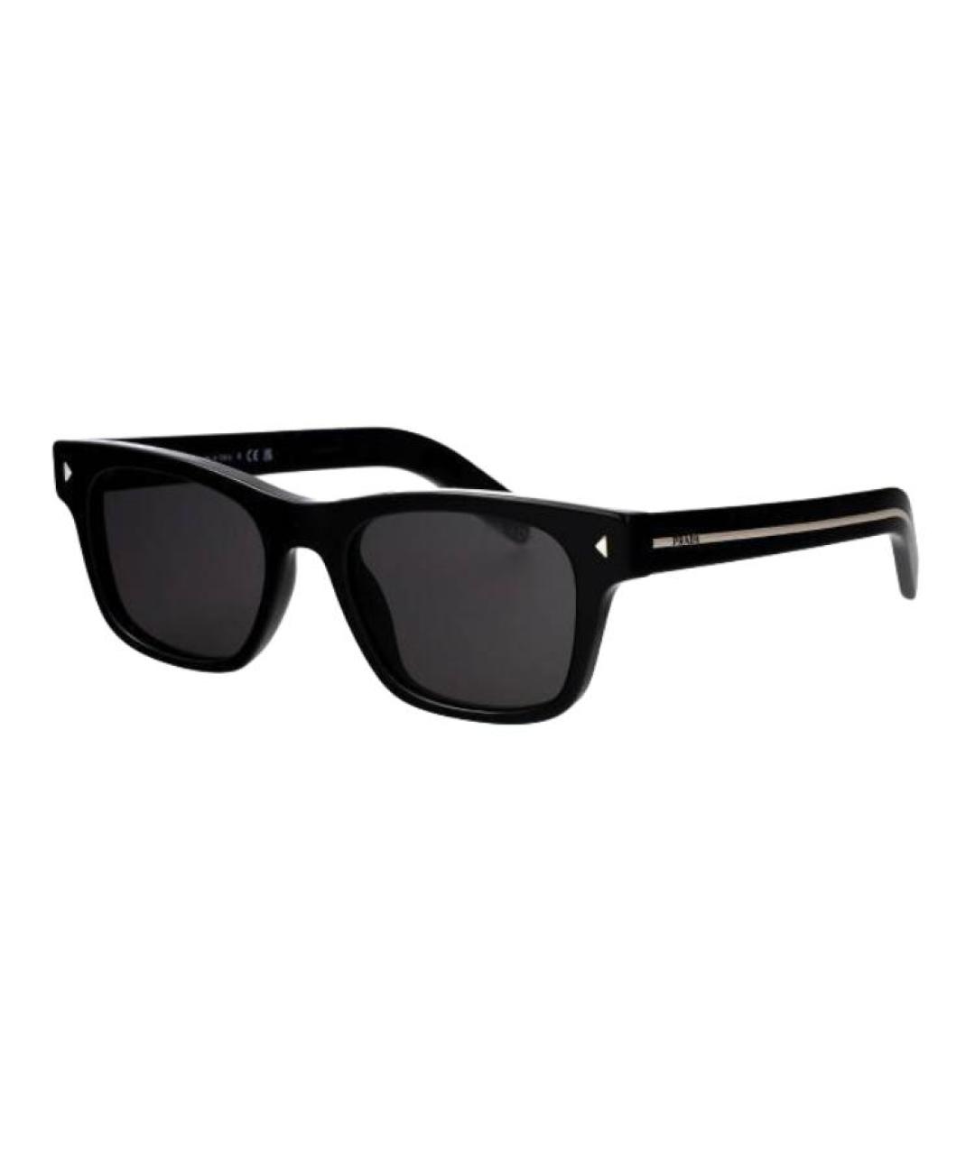 PRADA Черные пластиковые солнцезащитные очки, фото 1