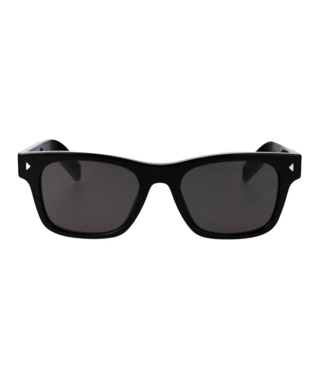 PRADA Черные пластиковые солнцезащитные очки, фото 2