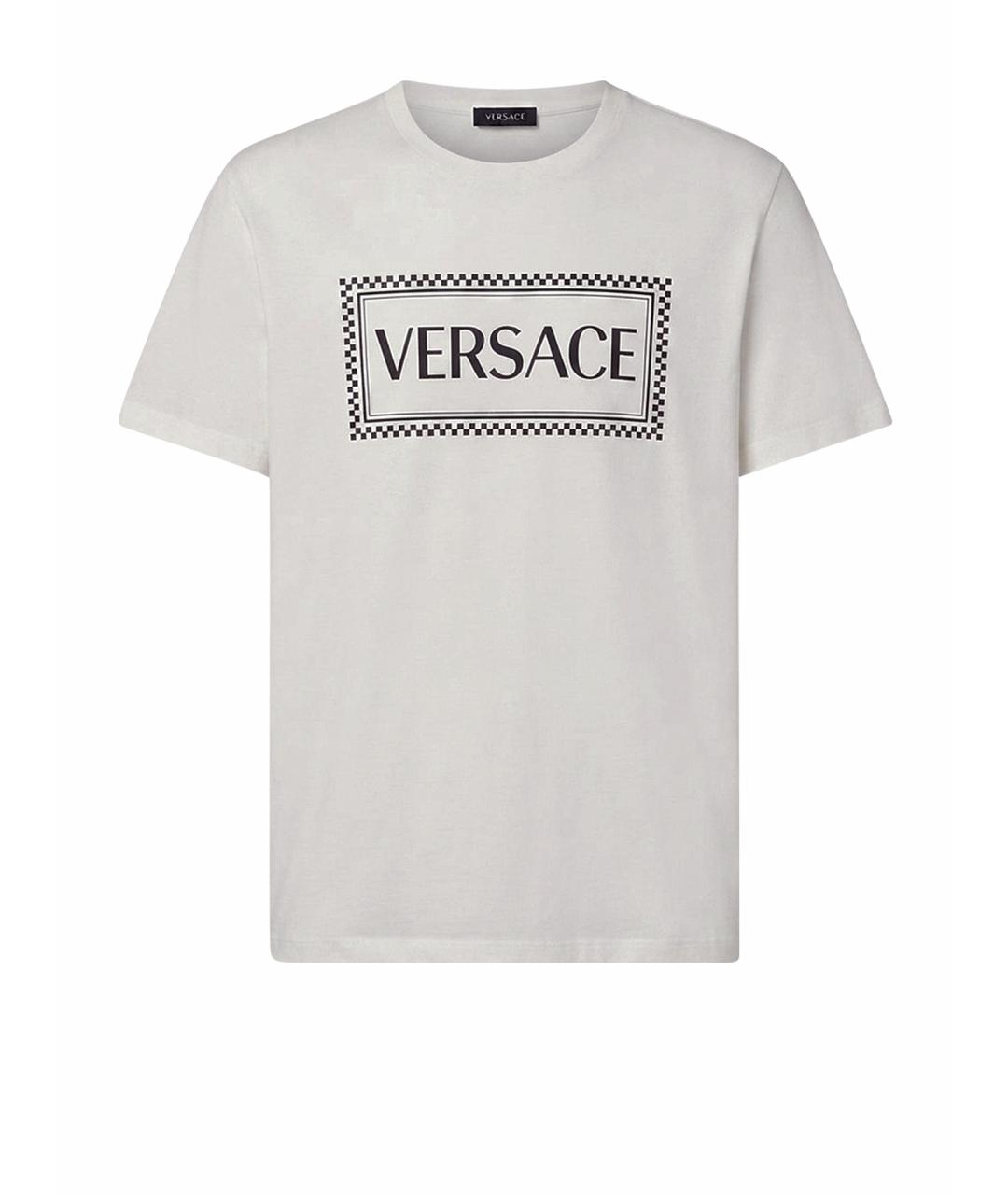 VERSACE Белая хлопковая футболка, фото 1