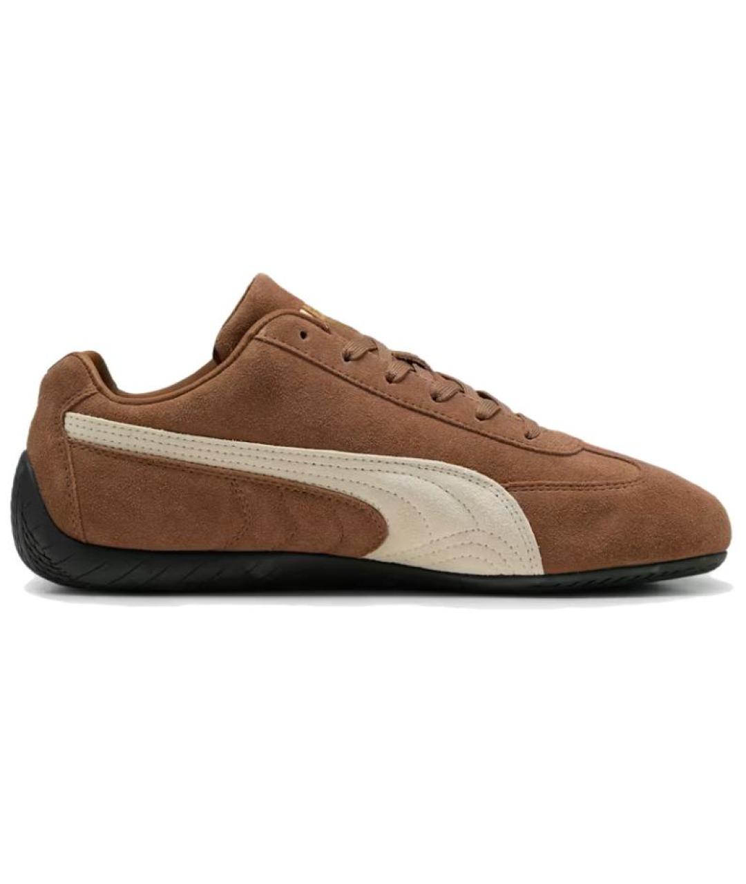 PUMA Коричневые кожаные кроссовки, фото 2