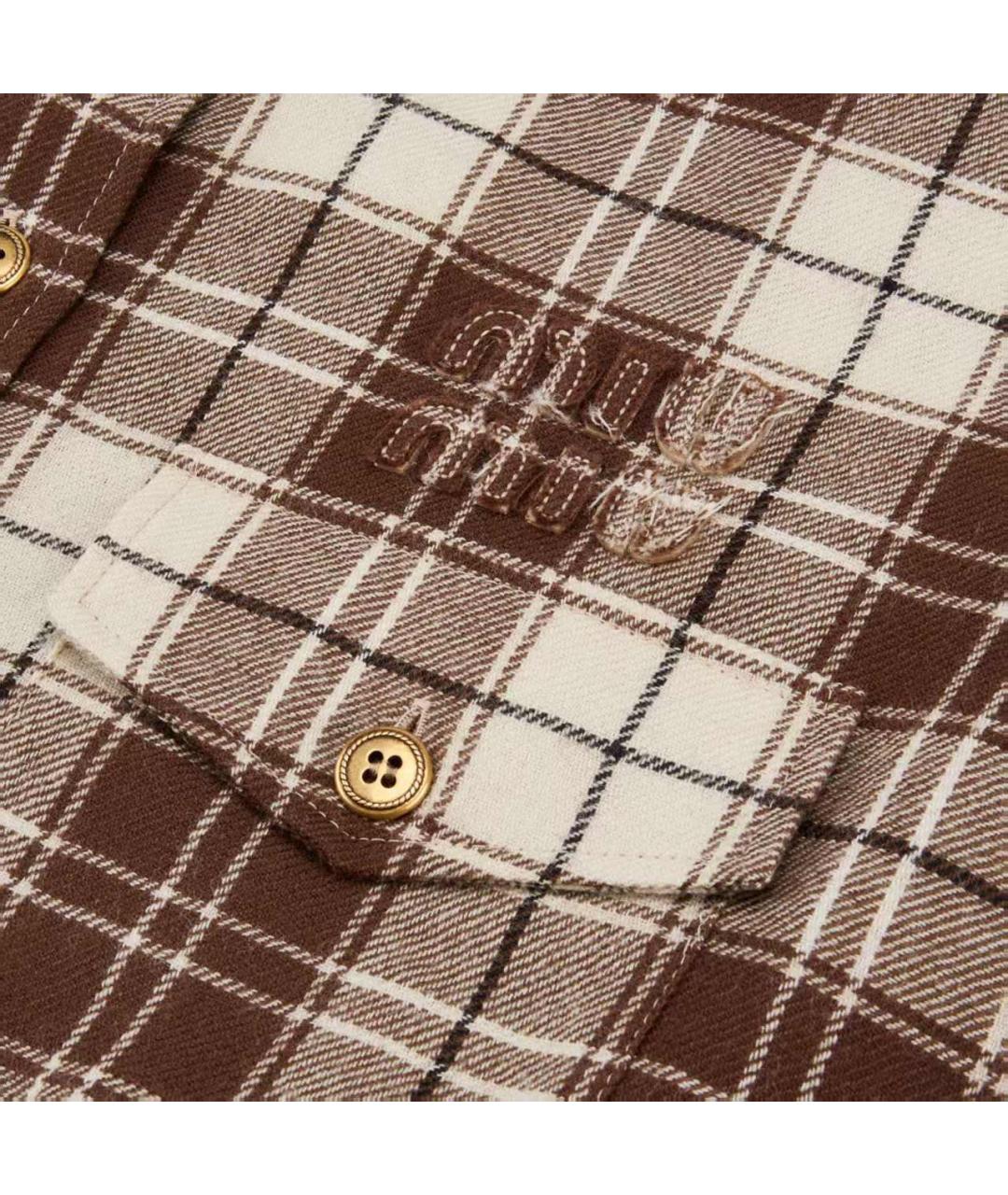 MIU MIU Коричневая рубашка, фото 3