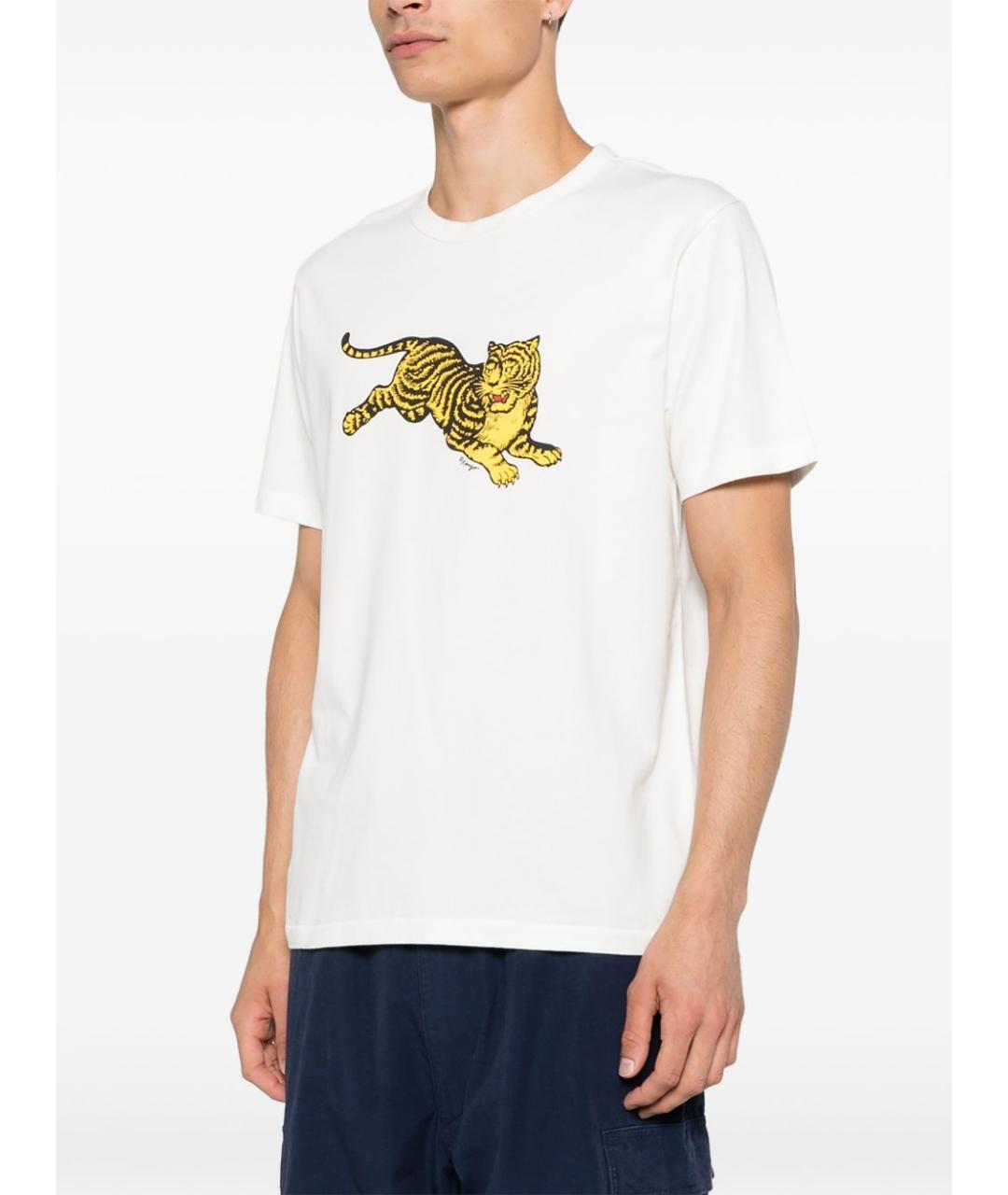 KENZO Белая хлопковая футболка, фото 3