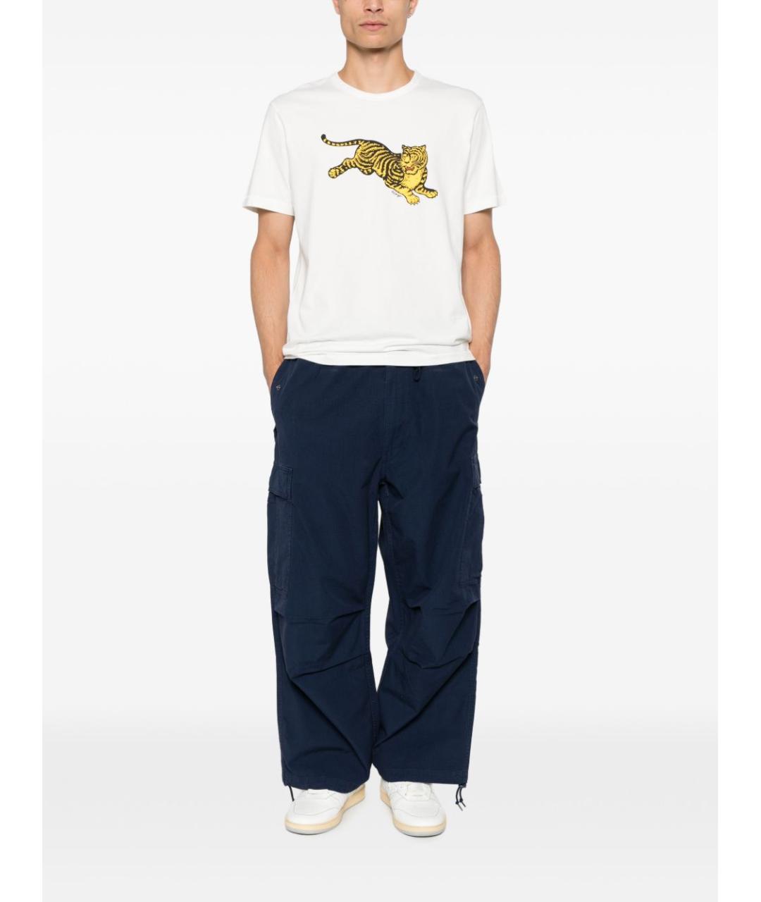 KENZO Белая хлопковая футболка, фото 4