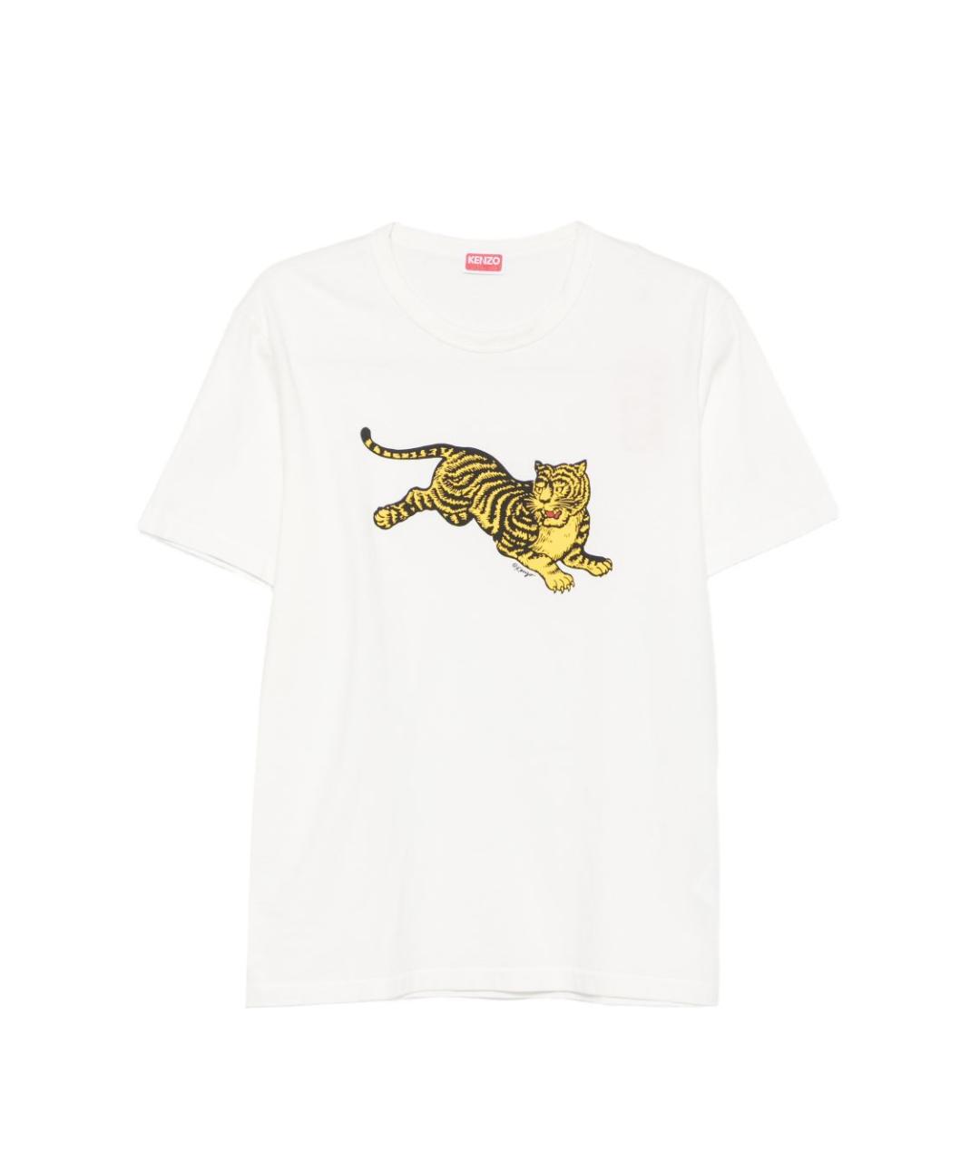 KENZO Белая хлопковая футболка, фото 1