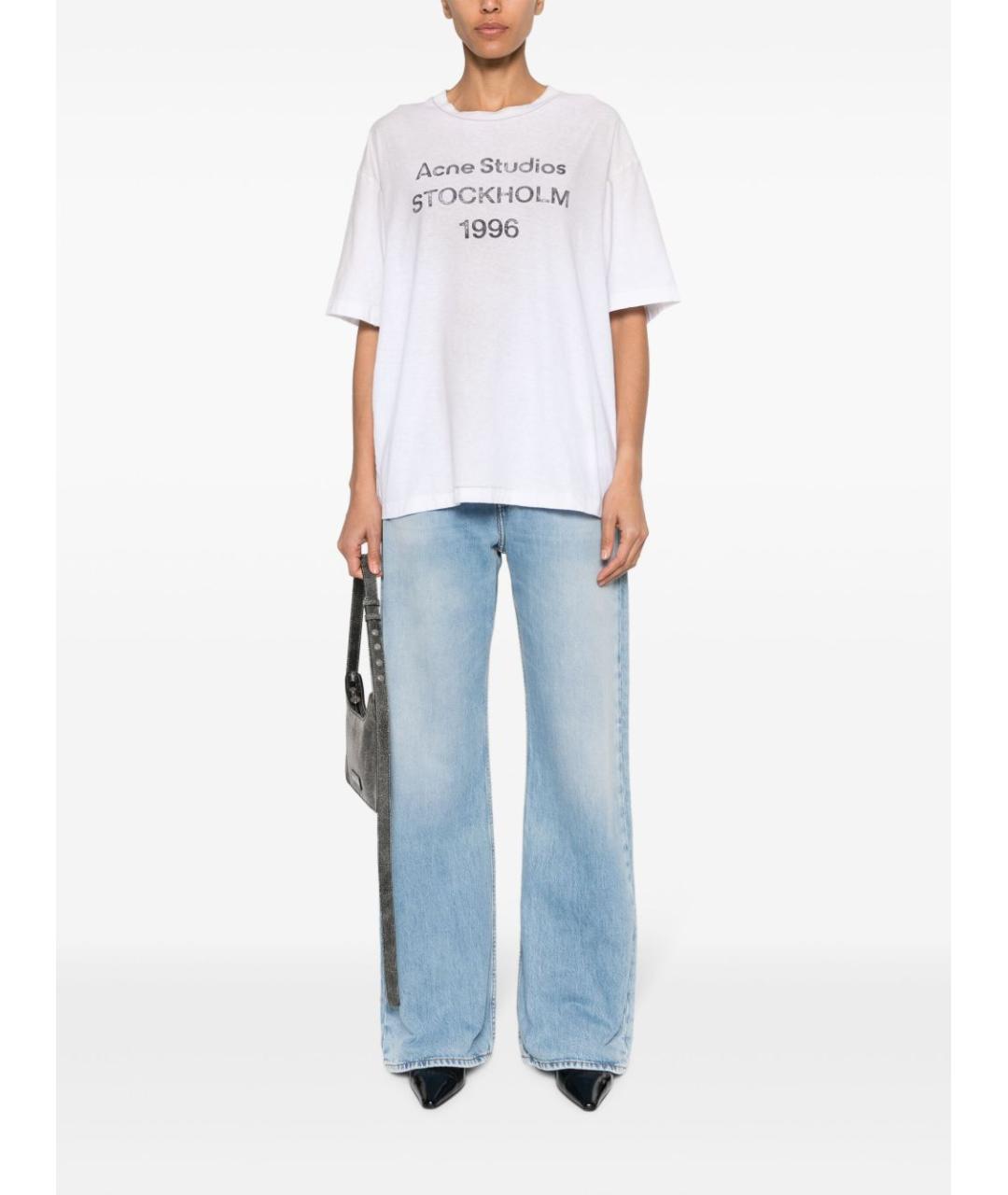 ACNE STUDIOS Белая хлопковая футболка, фото 3