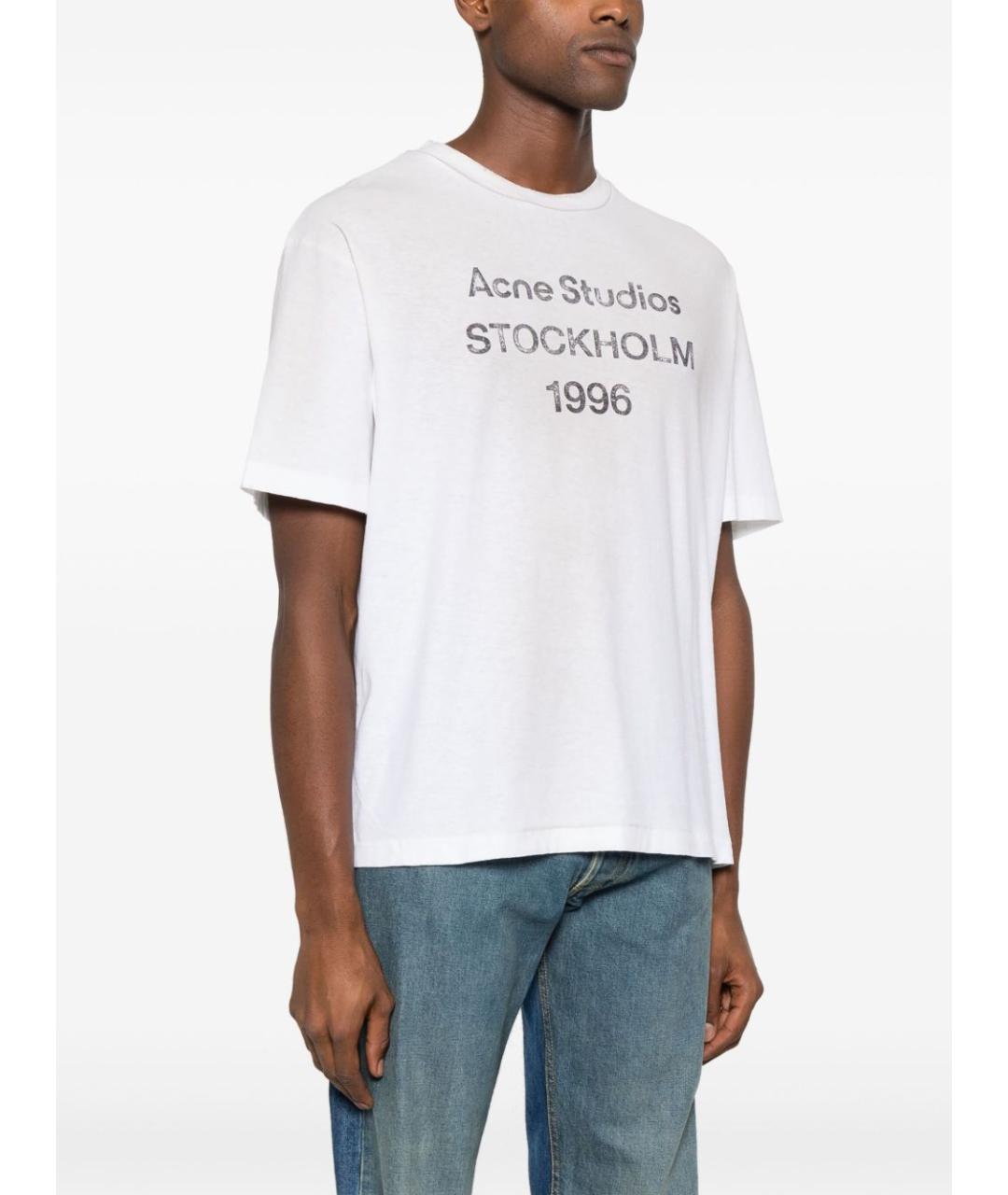 ACNE STUDIOS Белая хлопковая футболка, фото 5