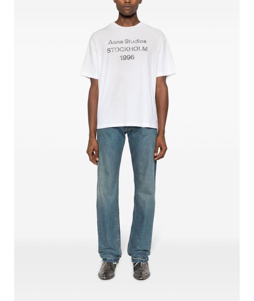 ACNE STUDIOS Белая хлопковая футболка, фото 4