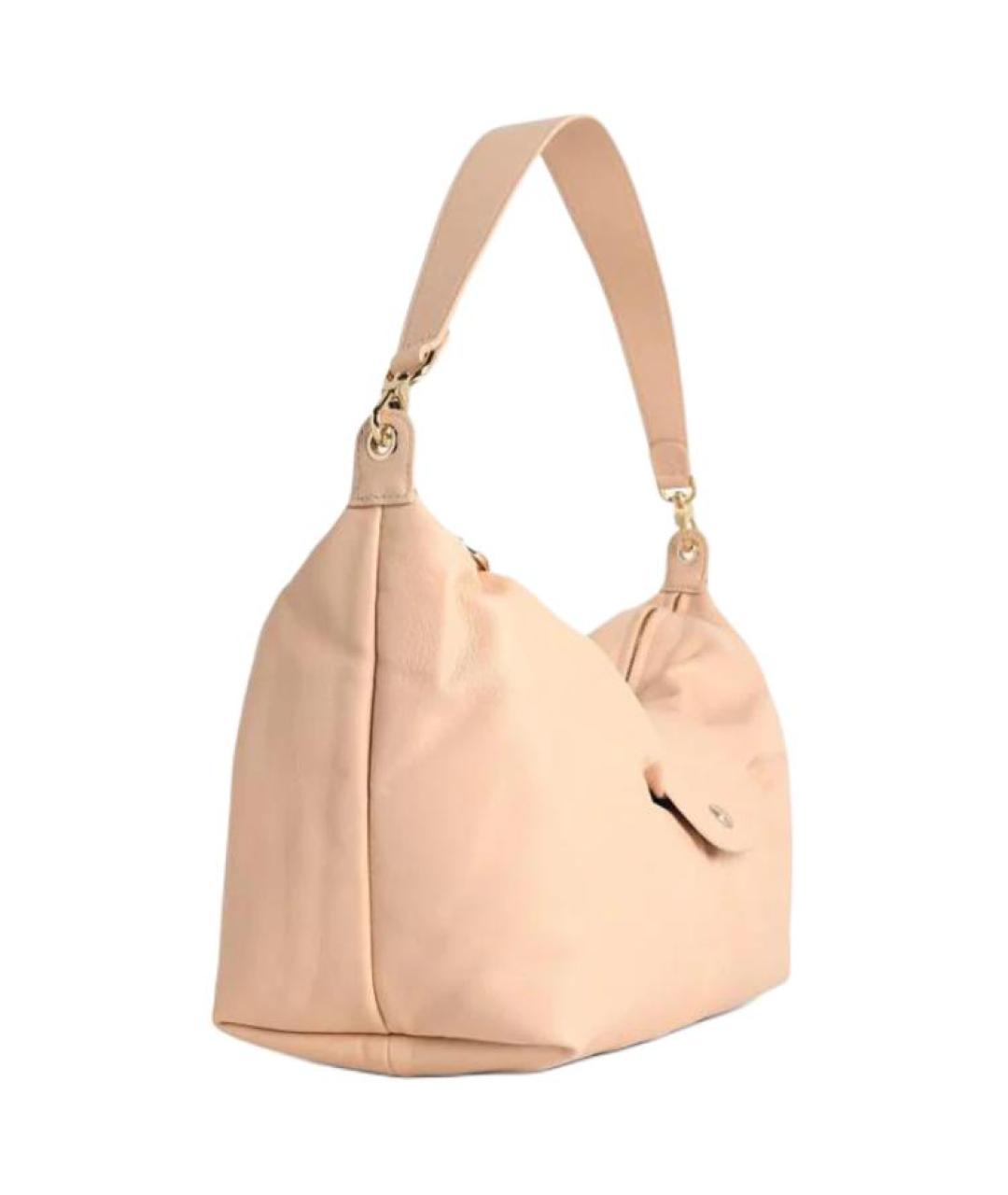 LONGCHAMP Розовая кожаная сумка через плечо, фото 2