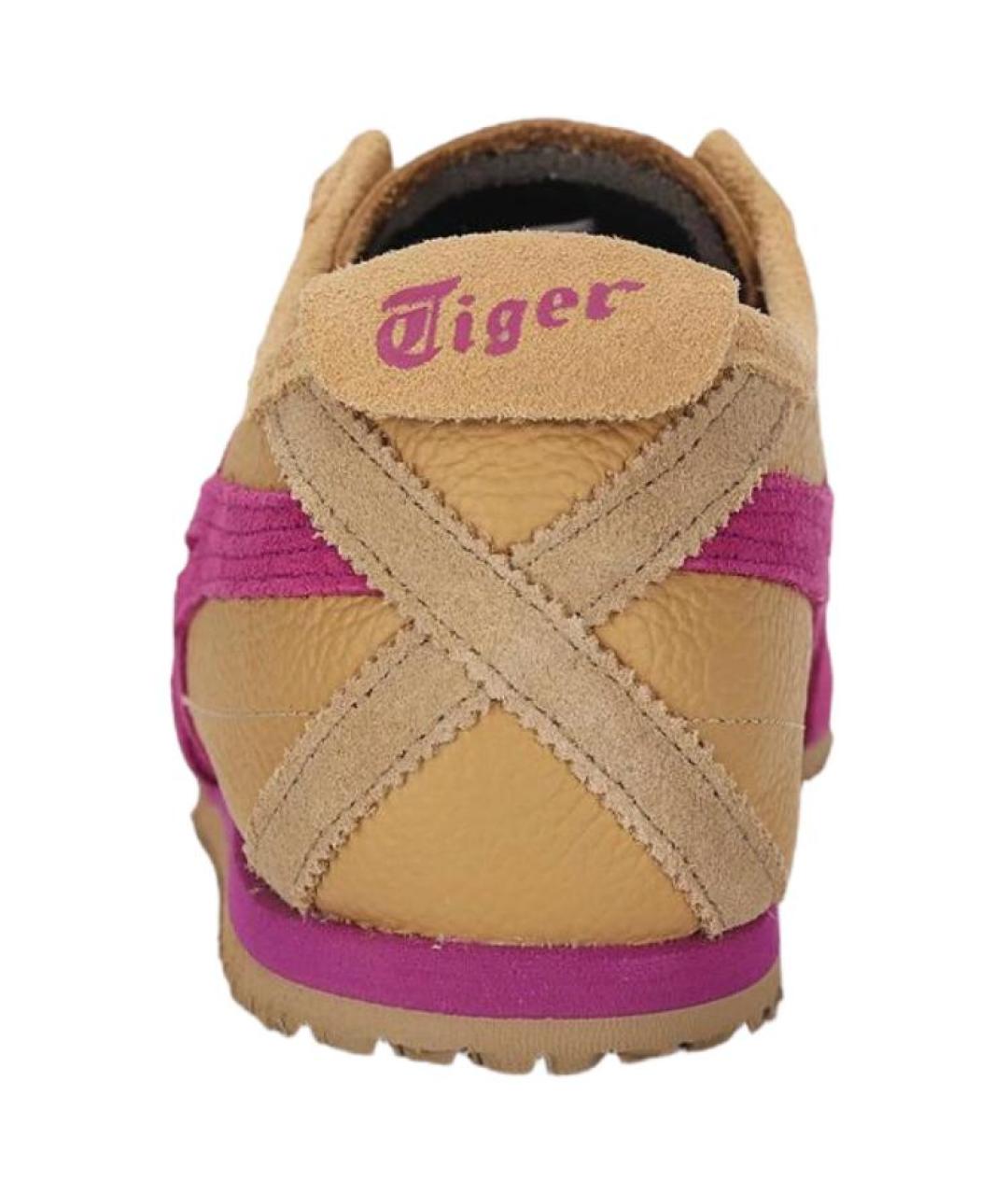ONITSUKA TIGER Коричневые кожаные кроссовки, фото 4