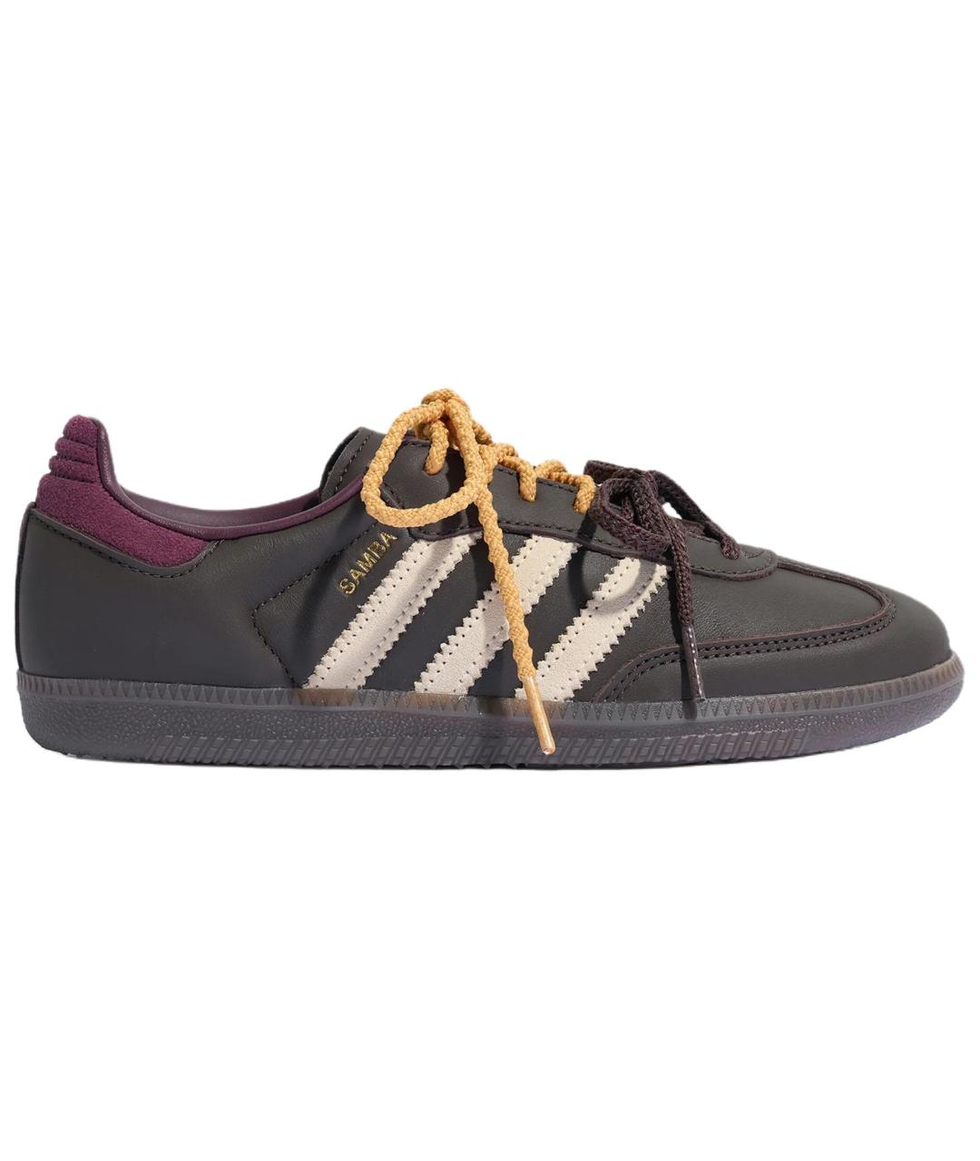 ADIDAS Фиолетовые кожаные кеды, фото 1