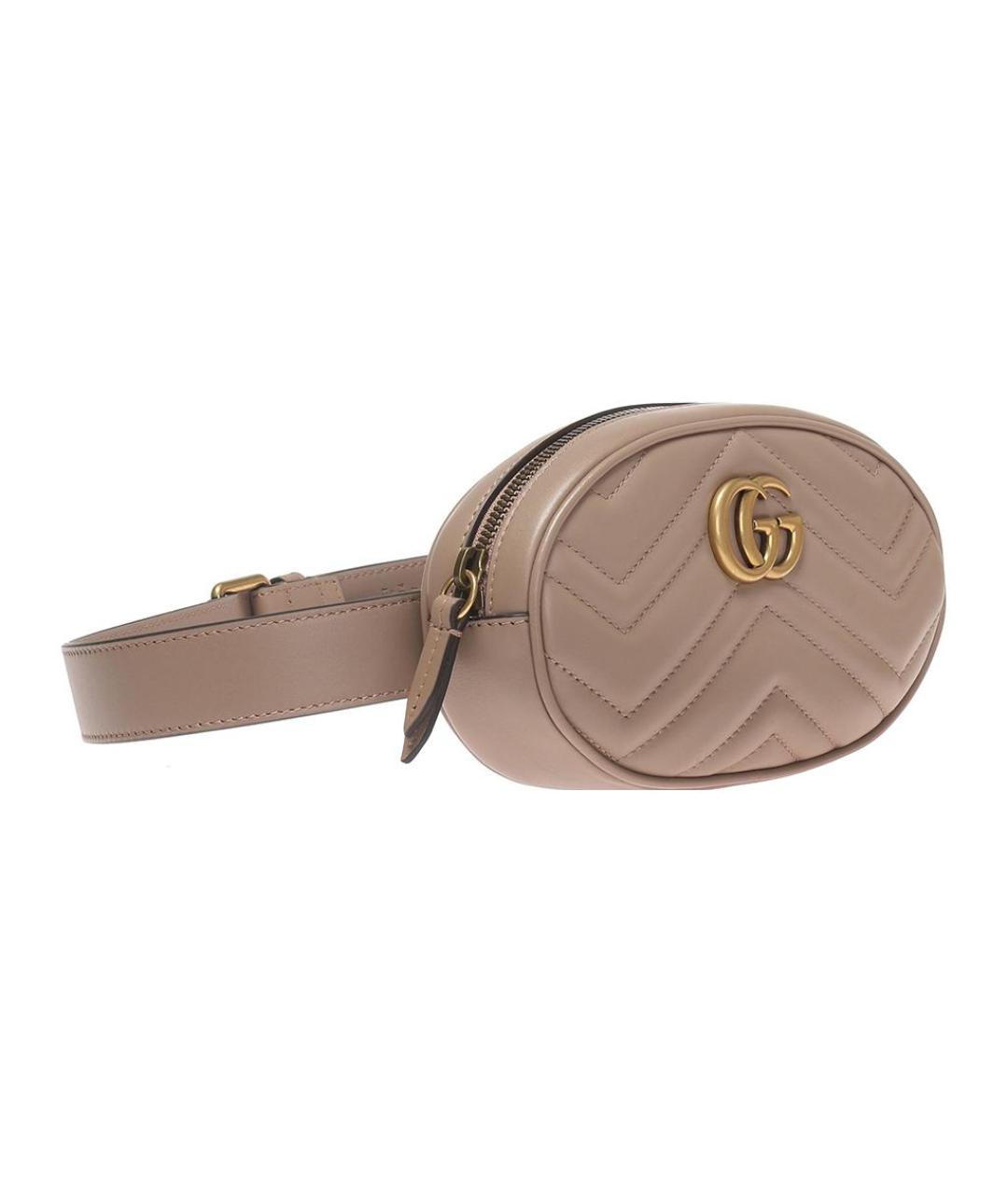 GUCCI Розовая кожаная поясная сумка, фото 2