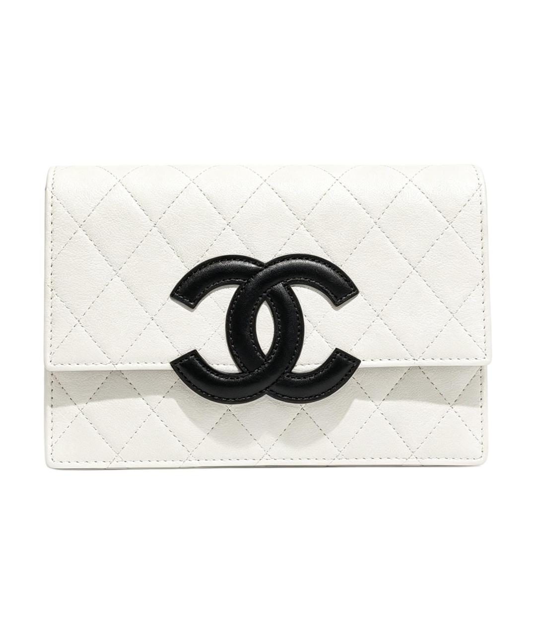CHANEL Белый кожаный кошелек, фото 1