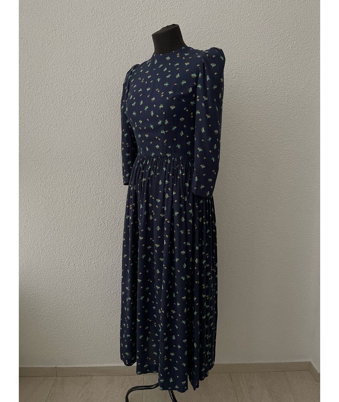 ULYANA SERGEENKO Синее вискозное повседневное платье, фото 2