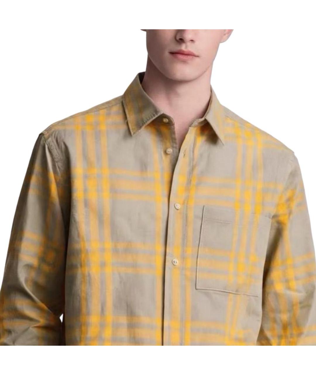 BURBERRY Коричневая хлопковая кэжуал рубашка, фото 2