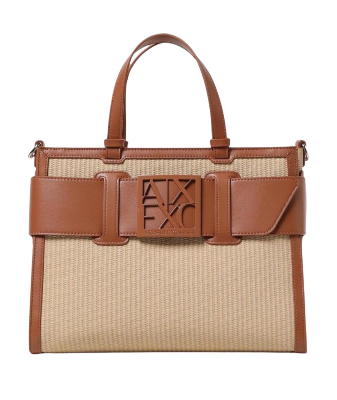 ARMANI EXCHANGE Бежевая сумка с короткими ручками, фото 1