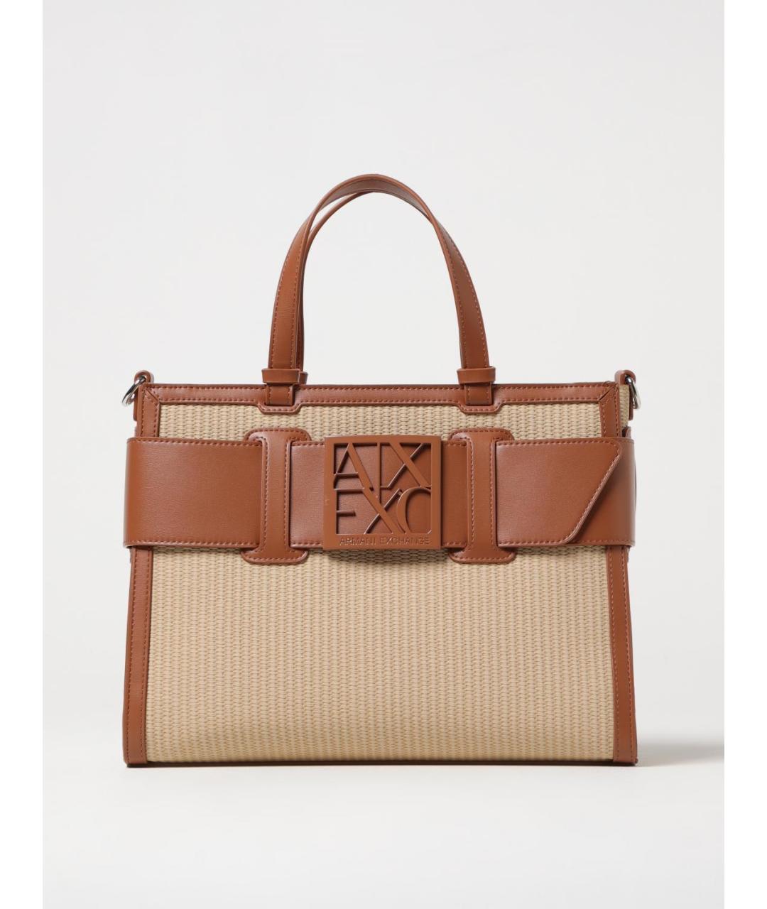 ARMANI EXCHANGE Бежевая сумка с короткими ручками, фото 4
